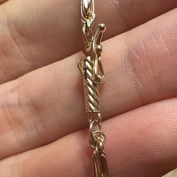 14k Gold Vintage Figarope Textured Faceted Rope Figaro Chain - 17.75” - Picture 6 of 10